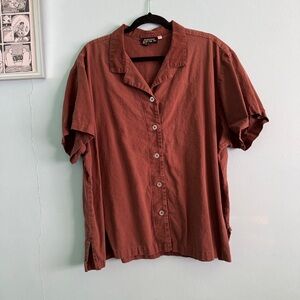 Big Bud Press Linen Pantry Button Up - Fudgsicle Brown